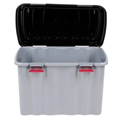 Box de rangement brico gris 54L 60x40xH38cm