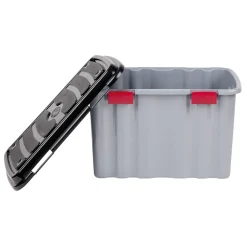 Box de rangement brico gris 54L 60x40xH38cm