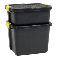 Box de rangement brico noir 42L