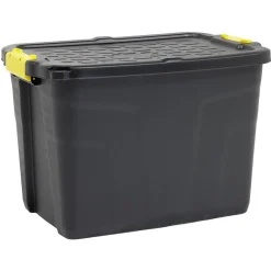 Box de rangement brico noir 60L