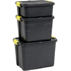 Box de rangement brico noir 60L