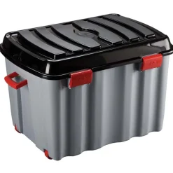 Box de rangement brico sur roulettes fermeture clip 142 L