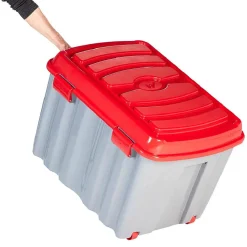 Box de rangement brico sur roulettes fermeture clip 142 L