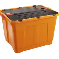 Box de rangement bricolage avec couvercle à double rabat 80L x2