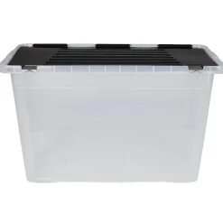 Box de rangement en plastique avec fermeture clips 100 L