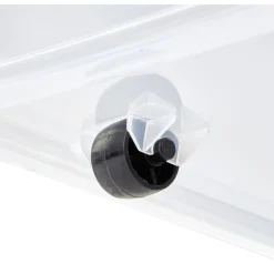 Box de rangement en plastique 40L avec roulettes fermeture à clips x2