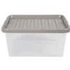 Box de rangement grise 14 L à clip