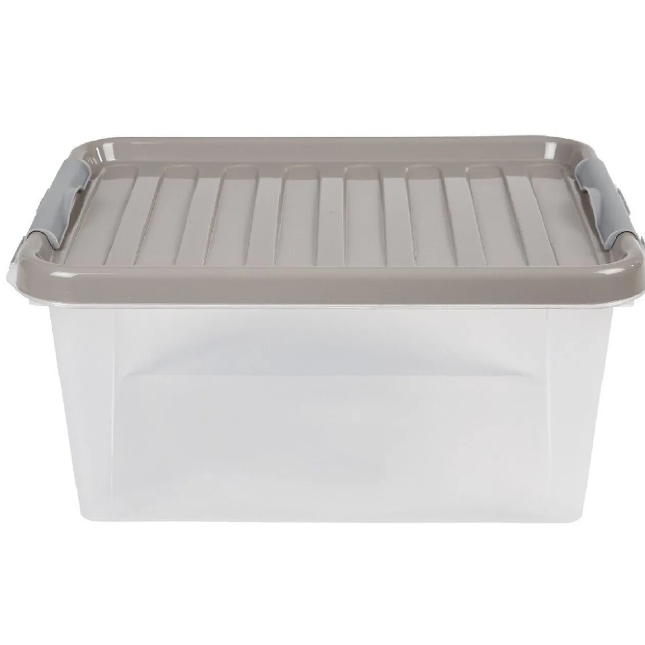 Box de rangement grise 14 L à clip
