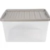 Box de rangement grise 31 L à clip