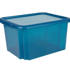 Box de rangement plastique 30 L bleu