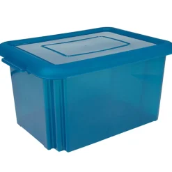 Box de rangement plastique 55 L bleu
