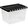 Box de rangement plastique 19 L ouverture papillon noir