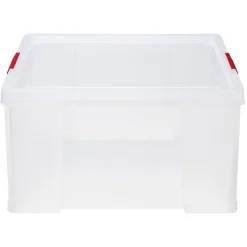 Box de rangement plastique transparent avec couvercle