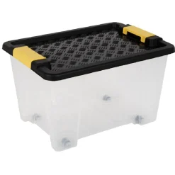 Box de rangement transparent avec couvercle 15 L