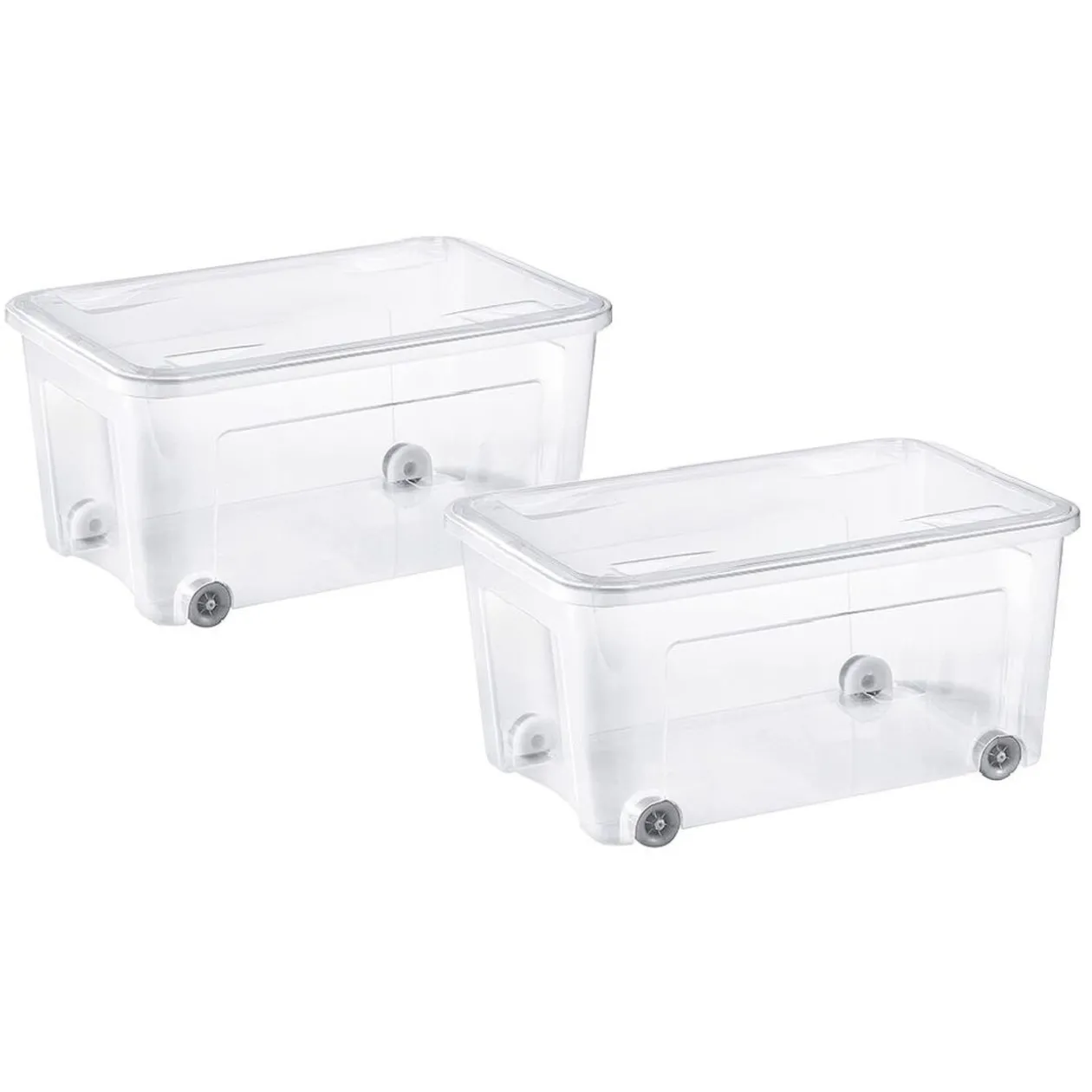 Box de rangement transparent 43L x2