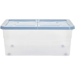 Box dessous de lit bleu 45L