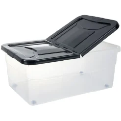 Box dessous de lit noir 45L