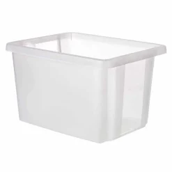 Box Essentiels couvercle blanc transparent 26 L x2
