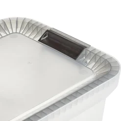 Box multi directionnelle transparente couvercle gris 50 L