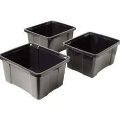 Box plastique noir 30L x3