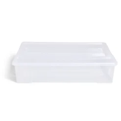 Box rangement 60L plastique transparent 78,5xH17x58,8cm