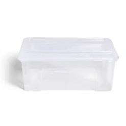 Box rangement 10L plastique transparent 38xH14x28cm