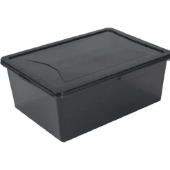 Box rangement textile grise 10 L