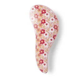 Brosse à cheveux compacte en plastique imprimé 4 coloris