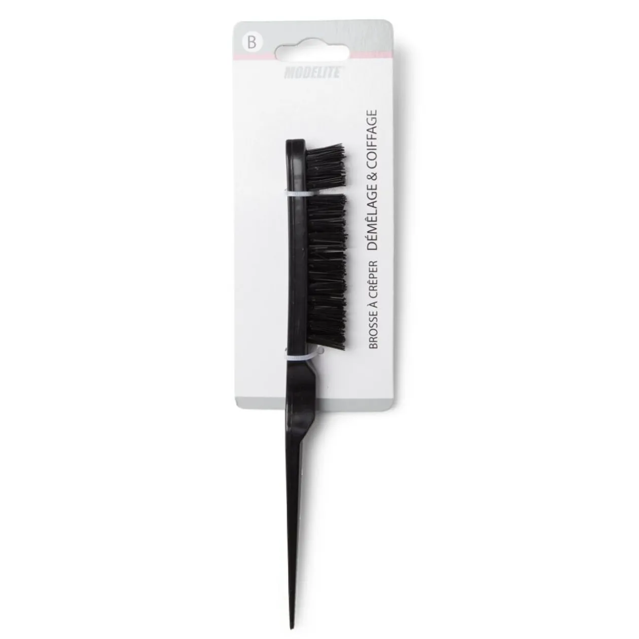 Brosse à cheveux démêlage et coiffage picots en nylon noir