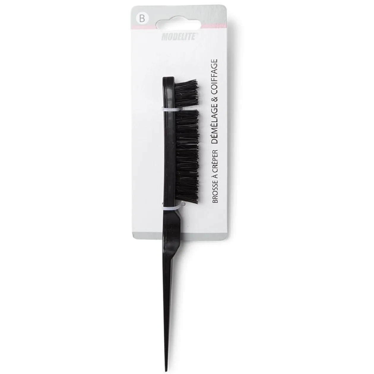 Brosse à cheveux démêlage et coiffage picots en nylon noir