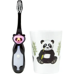 Brosse à dent avec minuterie et gobelet design animal