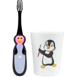 Brosse à dent avec minuterie et gobelet design animal