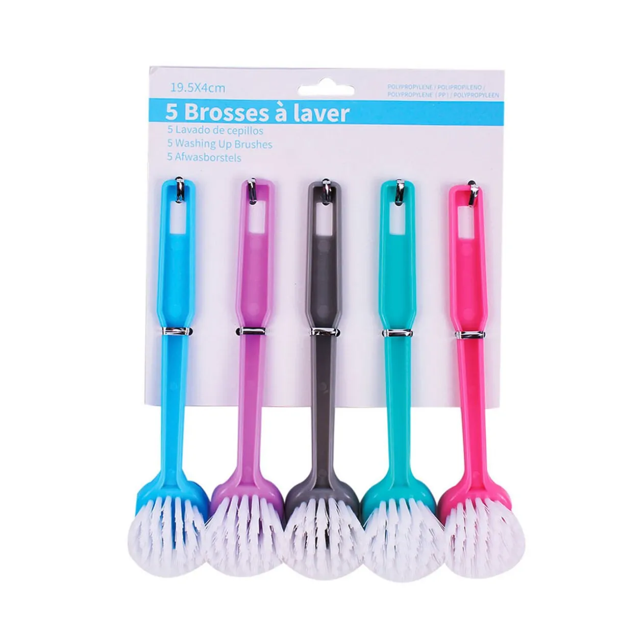 Brosse à vaisselle coloré x 5