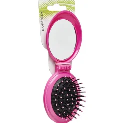 Brosse de sac ronde rétractable avec miroir