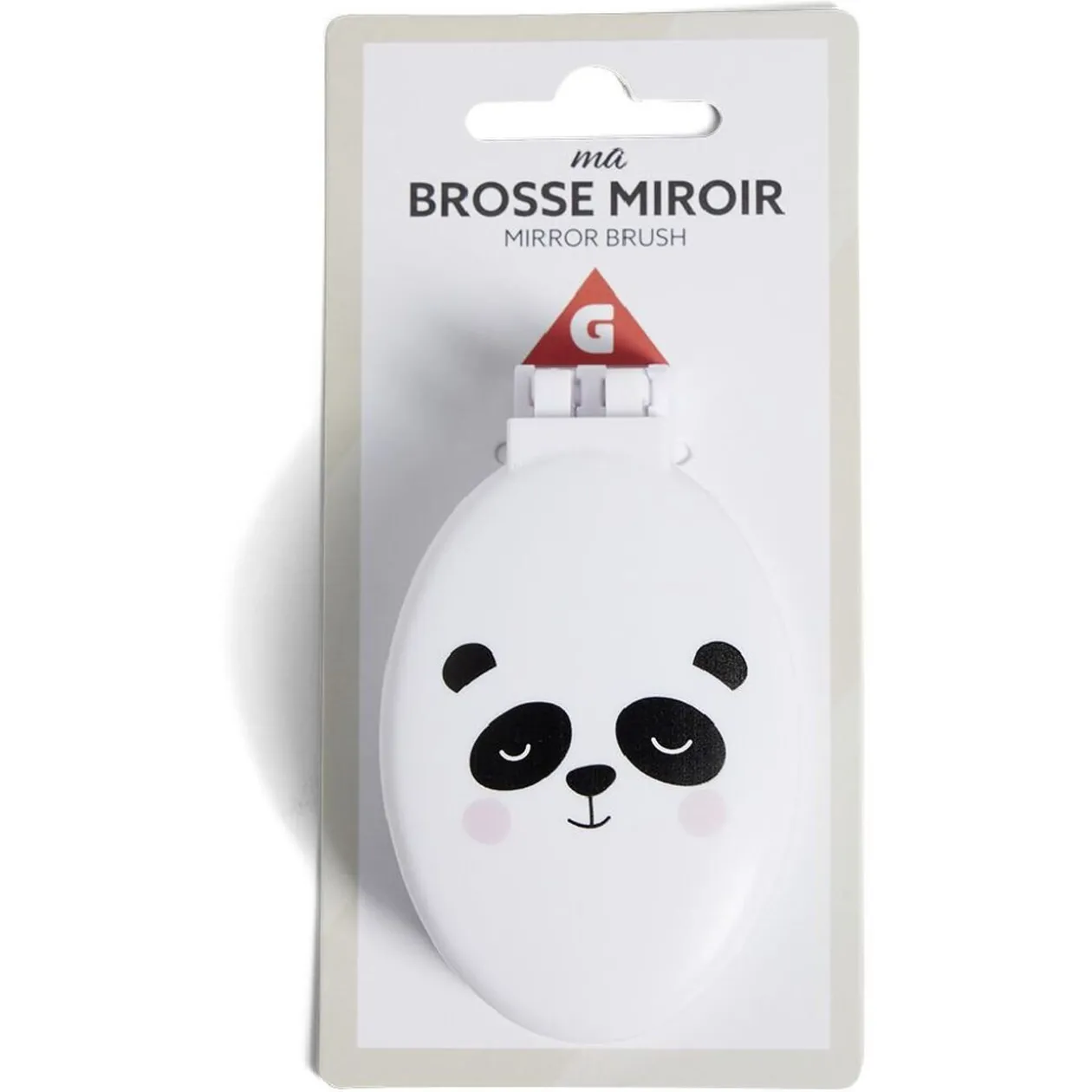 Brosse miroir enfant design chat ou panda