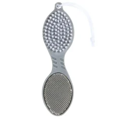 Brosse pédicure 4en1 brosse/pierre ponce/lime douche/lime métallique