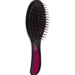 Brosse pneumatique ovale picots perlés pvc noir fuchsia