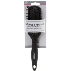 Brosse pneumatique rectangulaire picots perlés pvc noir