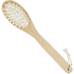 Brosse pour le corps double face bois et laine