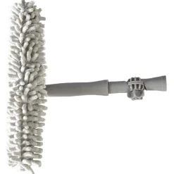 Brosse téléscopique Homclean embouts x3 gris et bleu