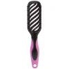 Brosse tunnel multi-usages picots perlés pvc noir fuchsia