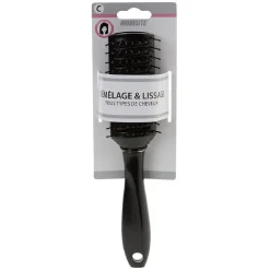 Brosse tunnel multi-usages picots perlés pvc noir