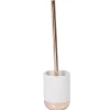 Brosse WC blanche et rose gold