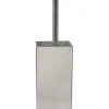 Brosse WC gris chromé