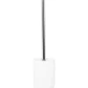 Brosse WC manche inox céramique blanc