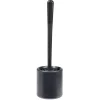 Brosse WC silicone ronde avec support noir