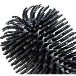 Brosse WC silicone ronde avec support noir