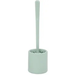 Brosse WC silicone ronde avec support plastique vert
