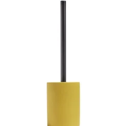 Brosse WC socle rond grès jaune Ø9,2xH36cm