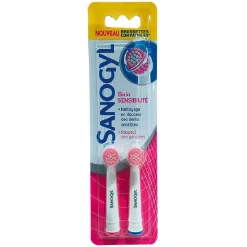 Brossette Sanogyl pour brosse à dents électrique x2